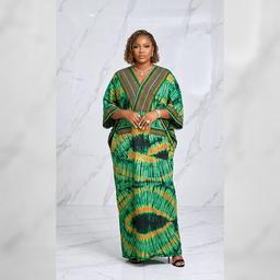 Emerald Aura Luxe Kaftan